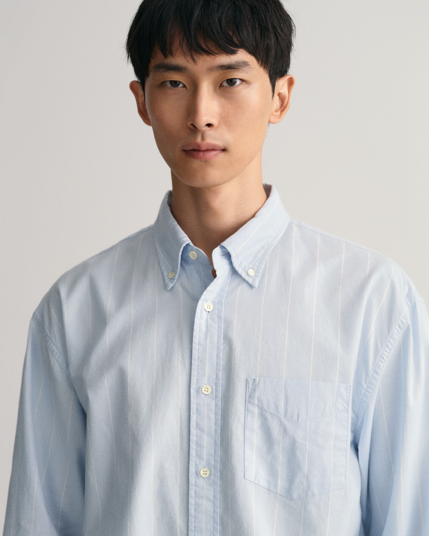 Relaxed Fit Pinstripe Oxford Shirt