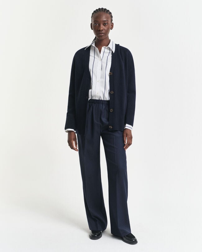 Wool Blend Pull-On Pants