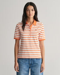 Striped Shield Piqu&eacute; Polo Shirt