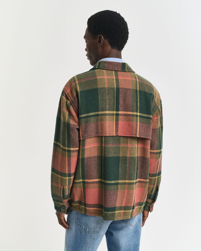 Relaxed Fit Checked Heavy Wool Shirt