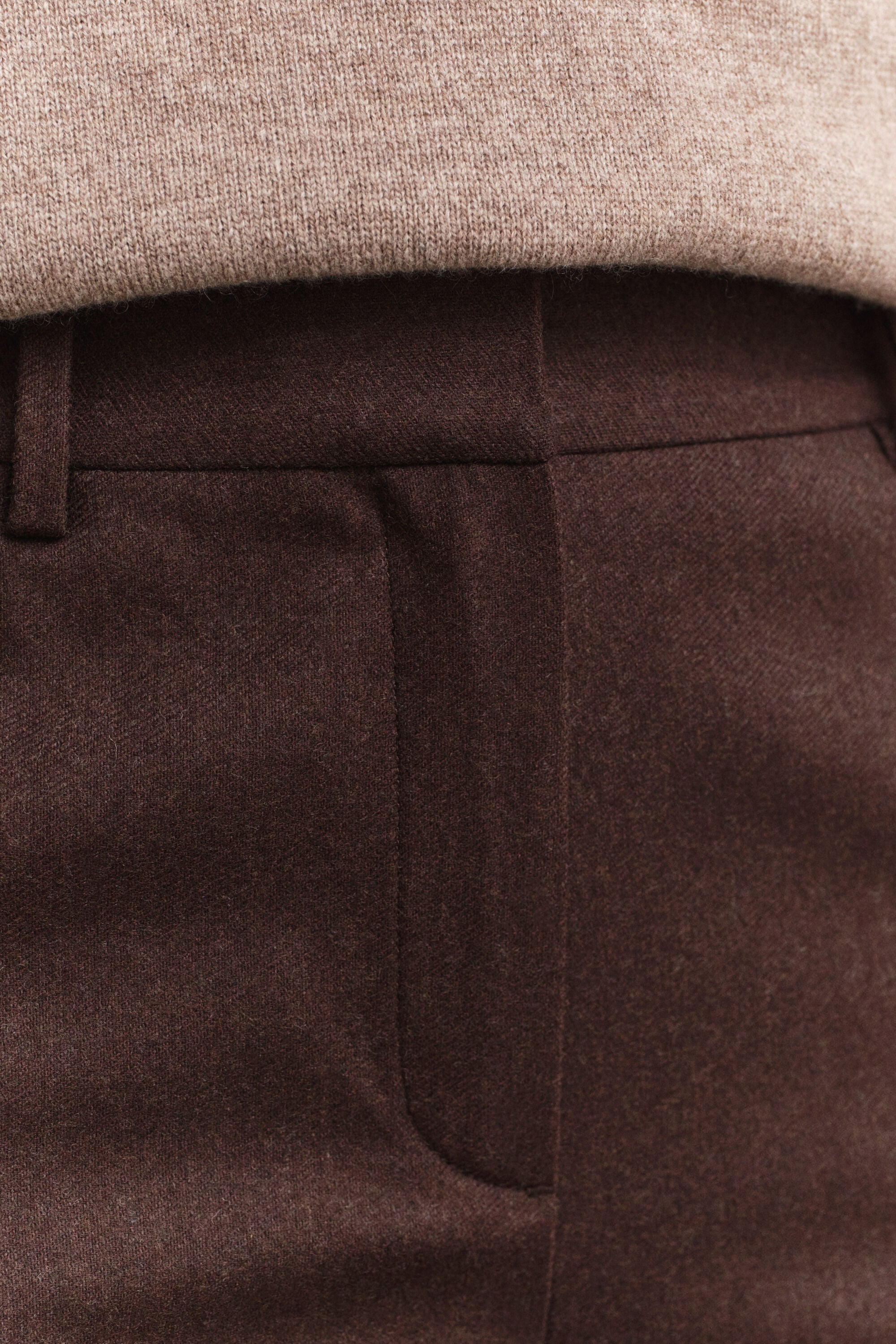 Slim Flared Flannel Pants