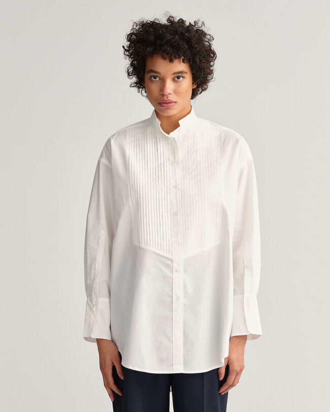 Oversized Pintuck Shirt