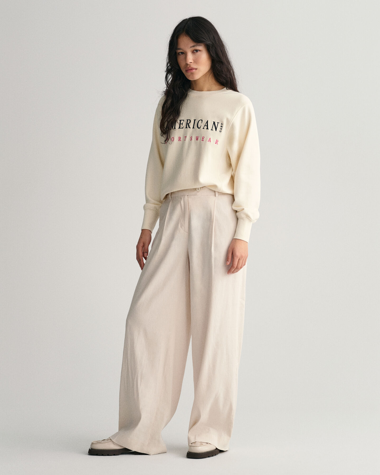 Wide Leg Stretch Linen Pants