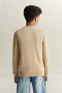 Teen Boys Shield Sweater — OAT BEIGE MARL 3