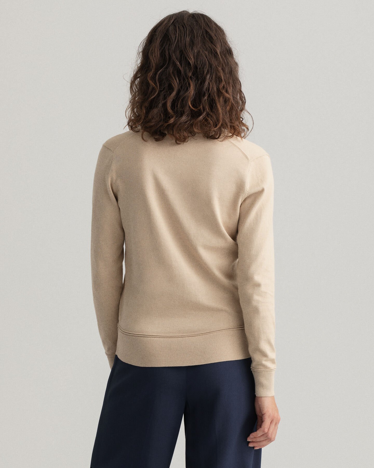 Light Cotton V-Neck Sweater