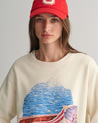 Scenery Print Crew Neck Sweatshirt