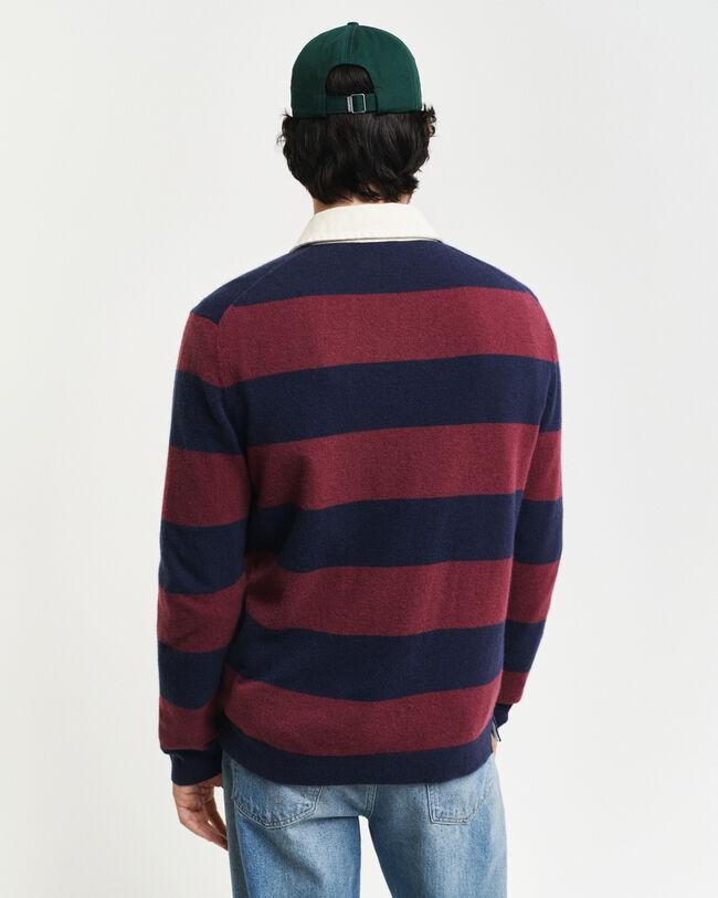 Extra Fine Lambswool Striped Rugger