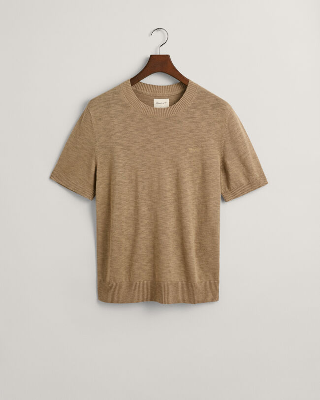 Knitted Cotton Linen T-Shirt