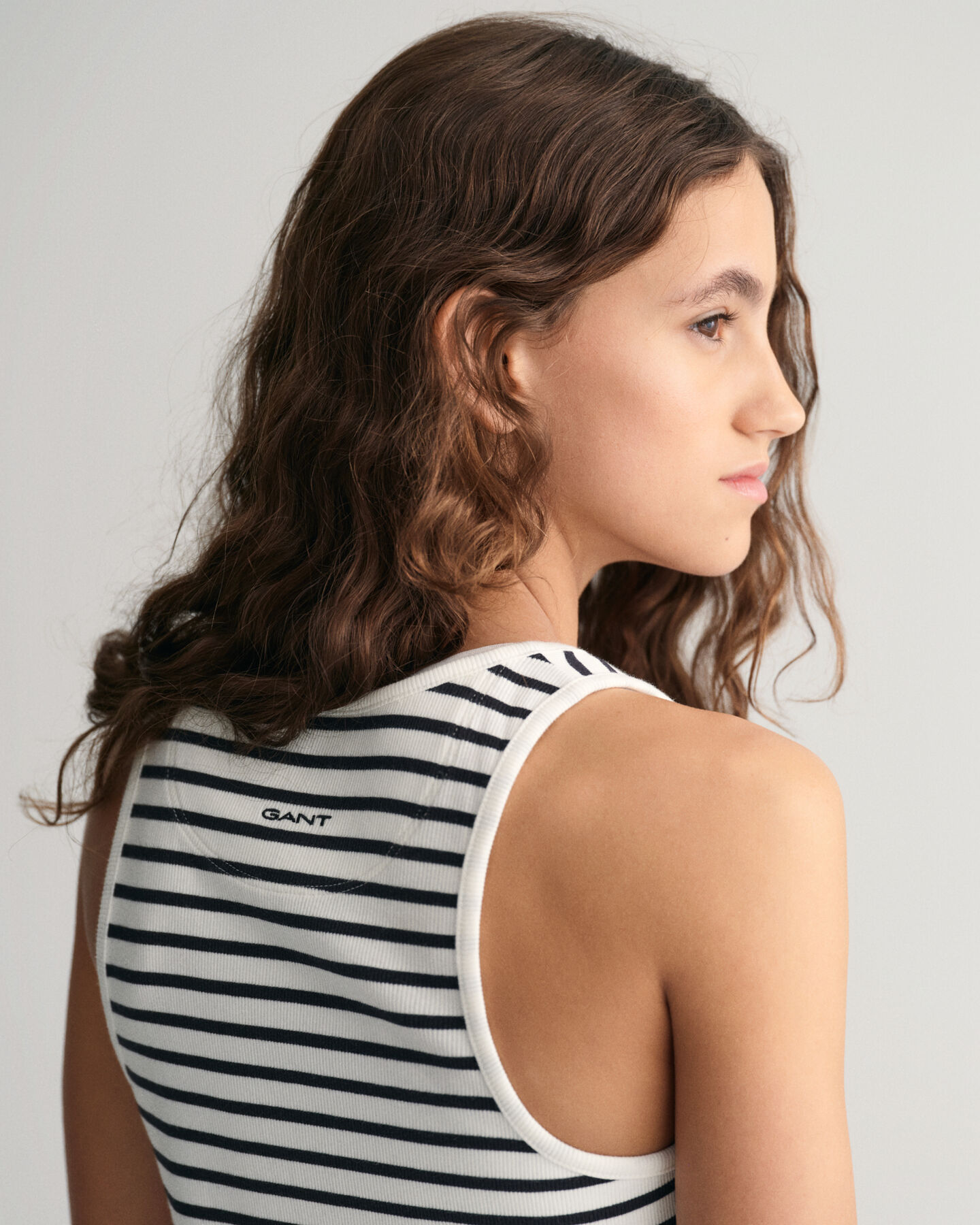 Teen Girls Striped Rib Tank Dress