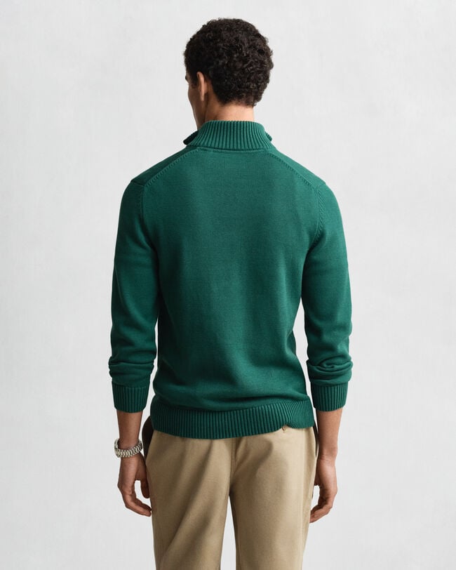 Casual Cotton Half-Zip Sweater