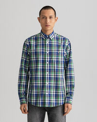 Regular Fit Washed Poplin Check Shirt