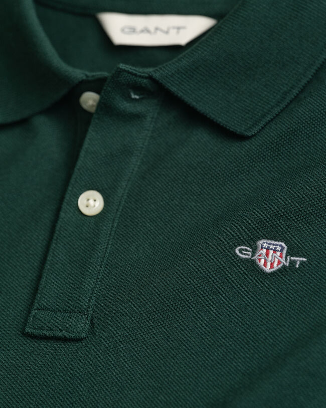 Kids Shield Long Sleeve Piqué Polo Shirt