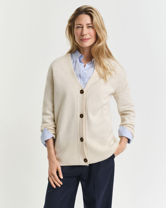 Wool Cashmere Blend Cardigan