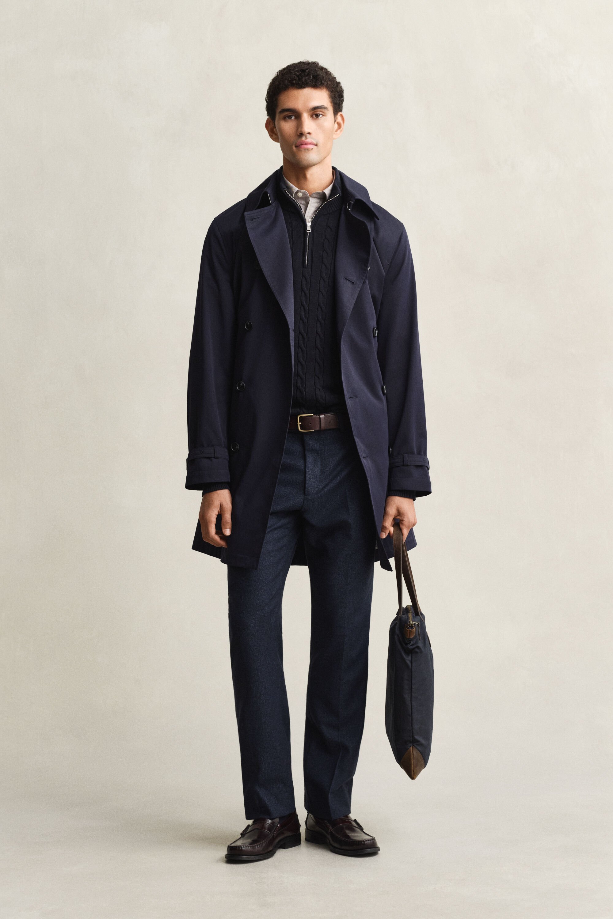 Cotton Blend Trench Coat