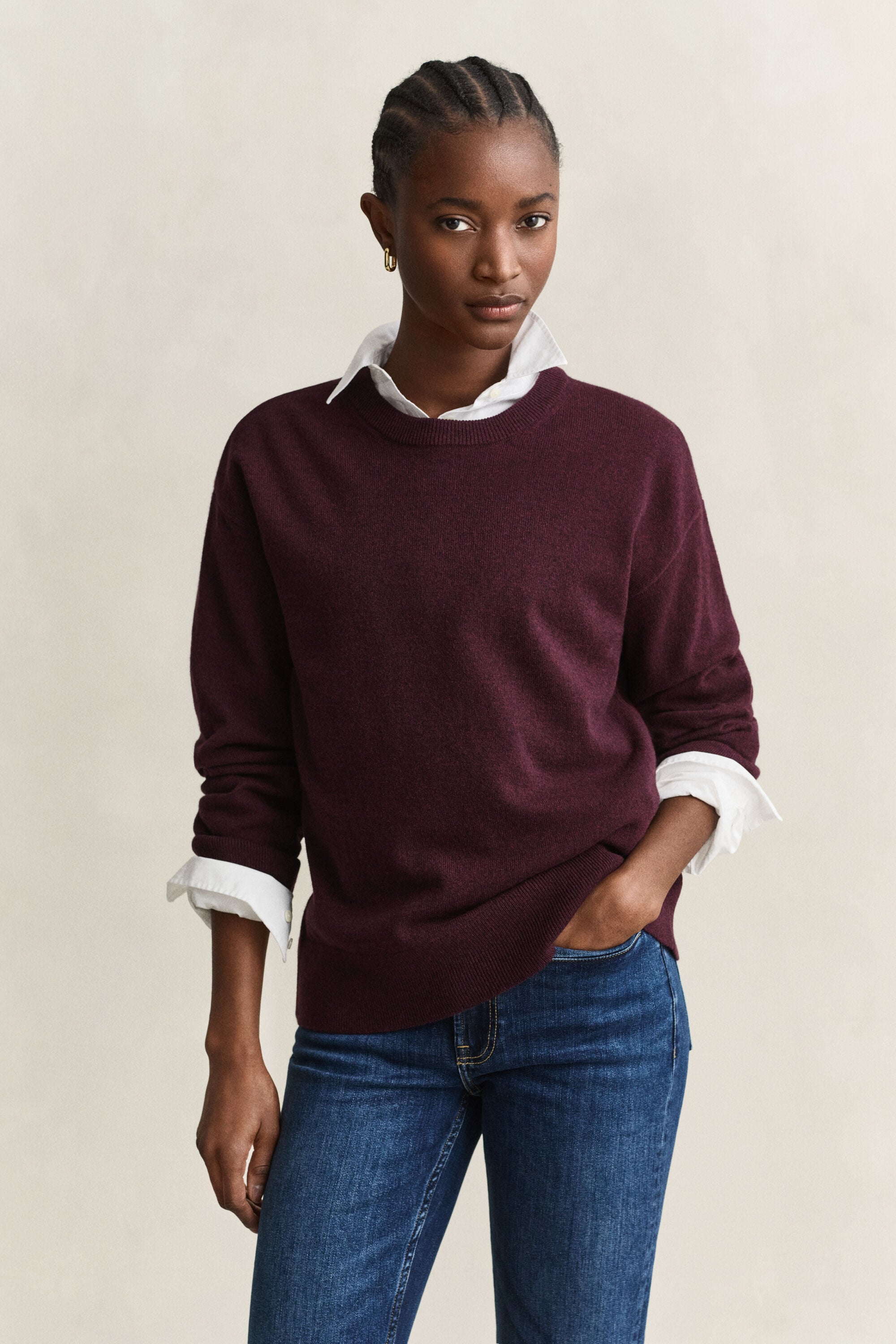 Superfine Lambswool Crew Neck Sweater