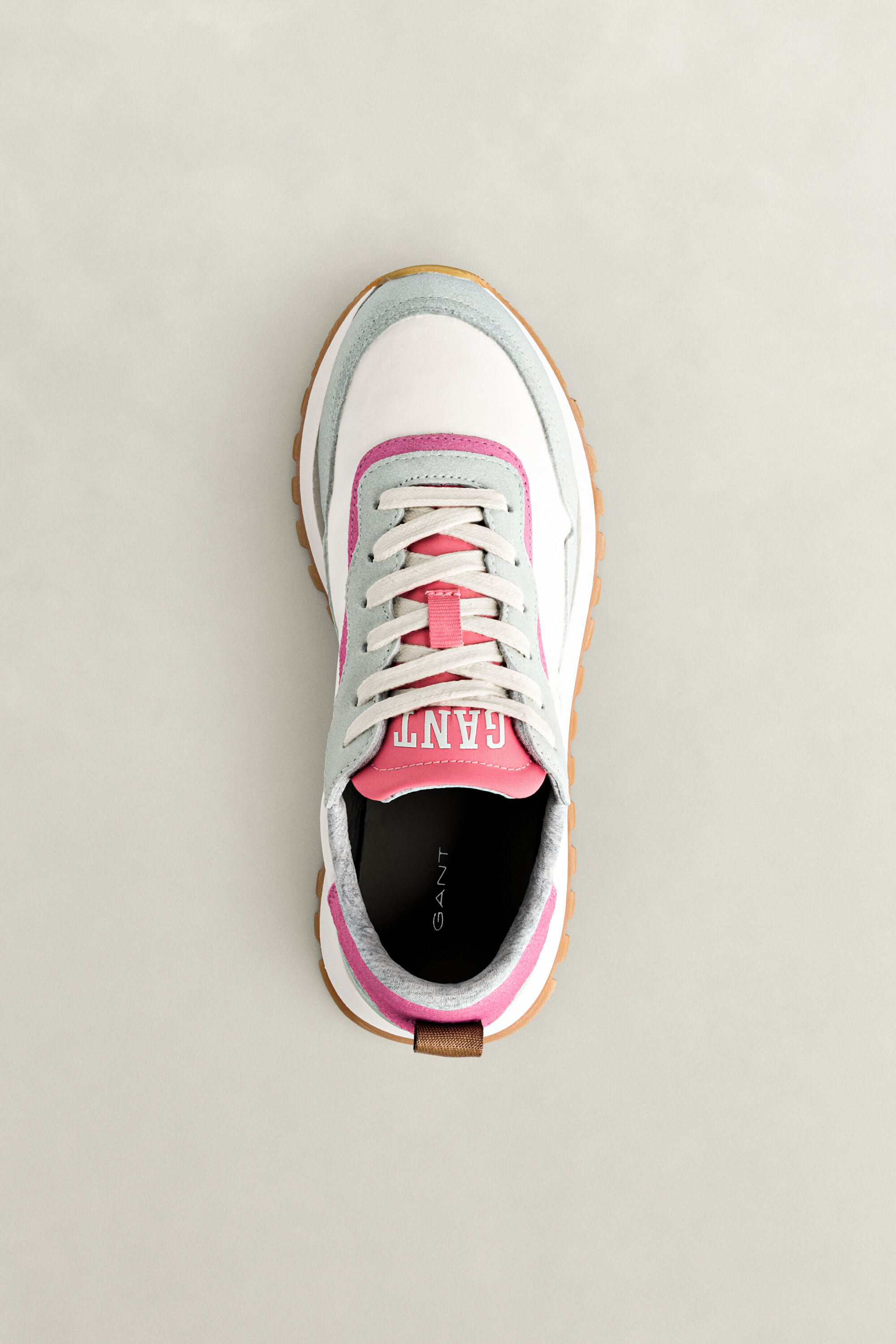 Caffay Suede Nylon Sneakers — EGGSHELL