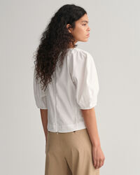 Balloon Sleeve V-Neck Top