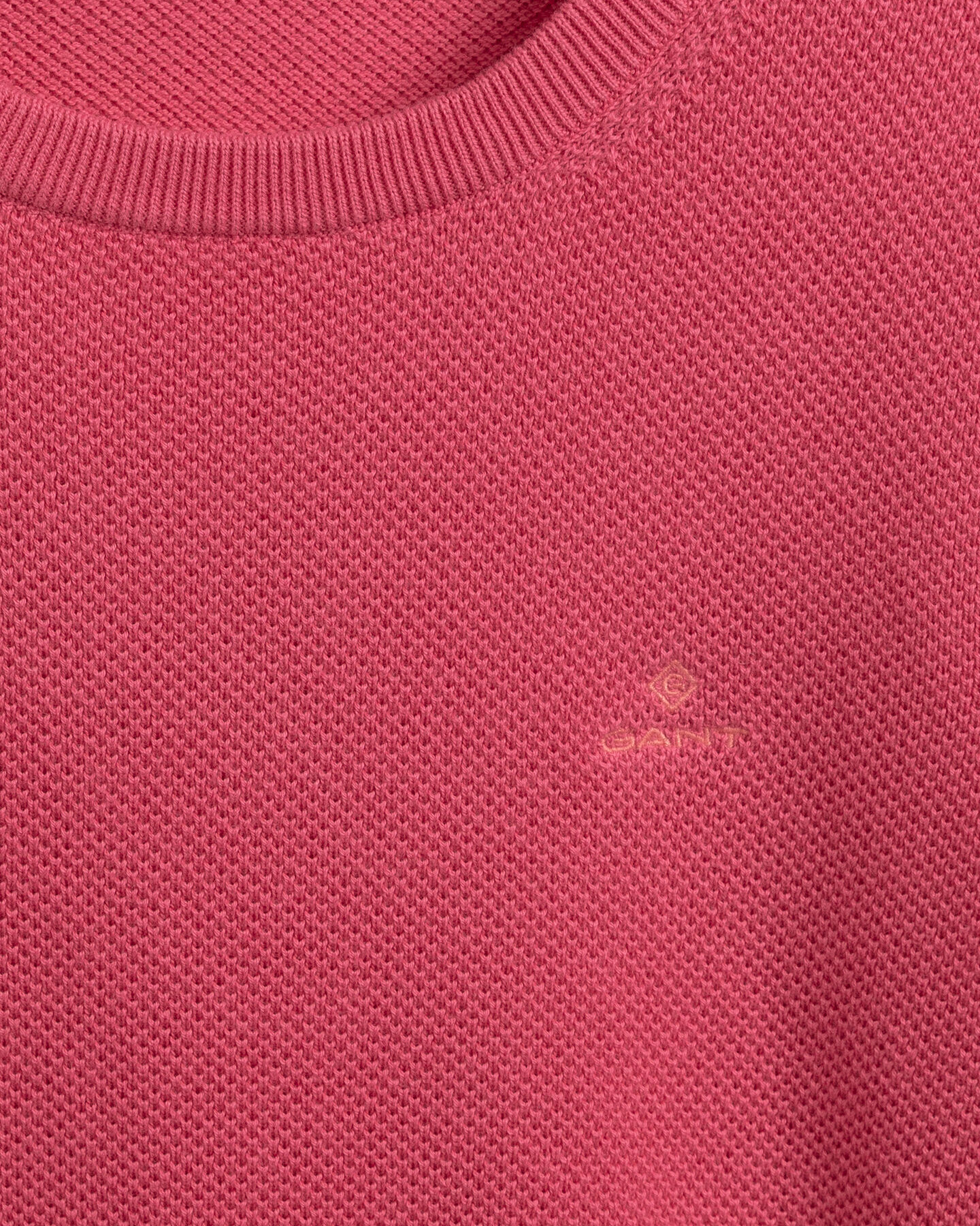 Cotton Piqu&eacute; Crew Neck Sweater