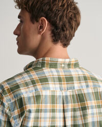 Regular Fit Checked Cotton Linen Shirt