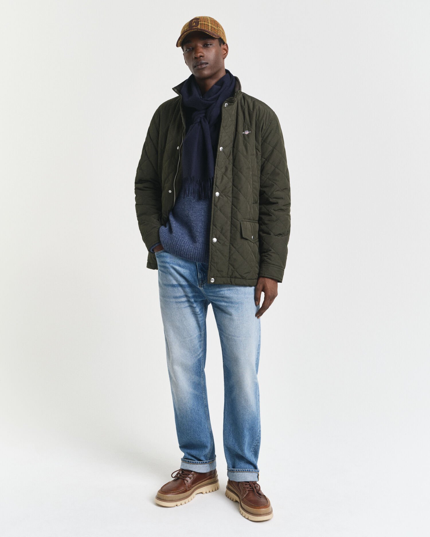 Quilted Windcheater Mid-Length Jacket