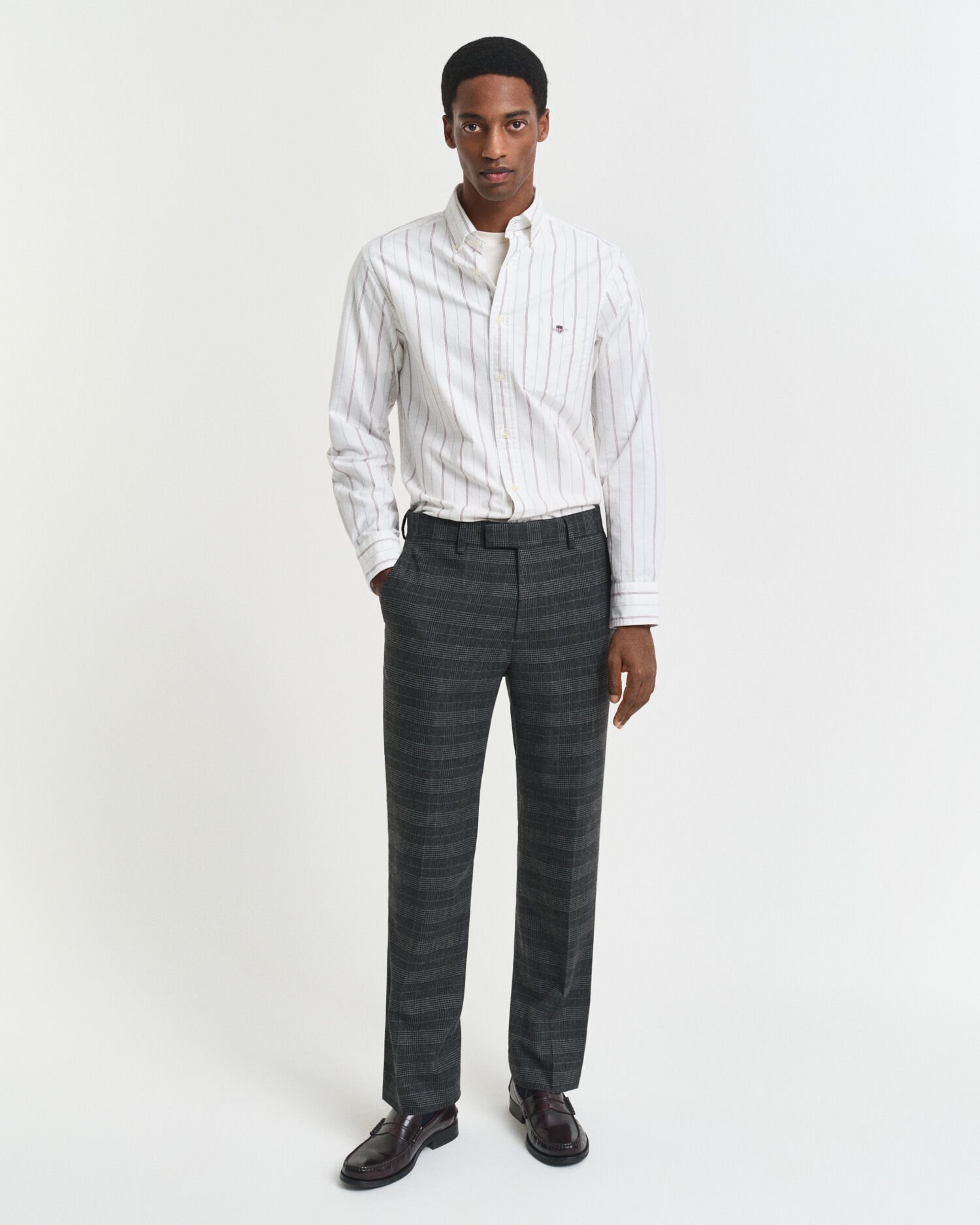 Slim Fit Glen Check Suit Pants
