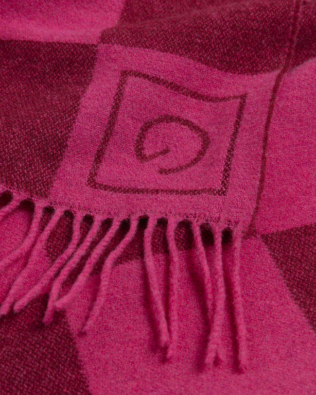 Tonal Check Wool Scarf