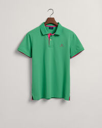 Contrast Collar Piqu&eacute; Polo Shirt