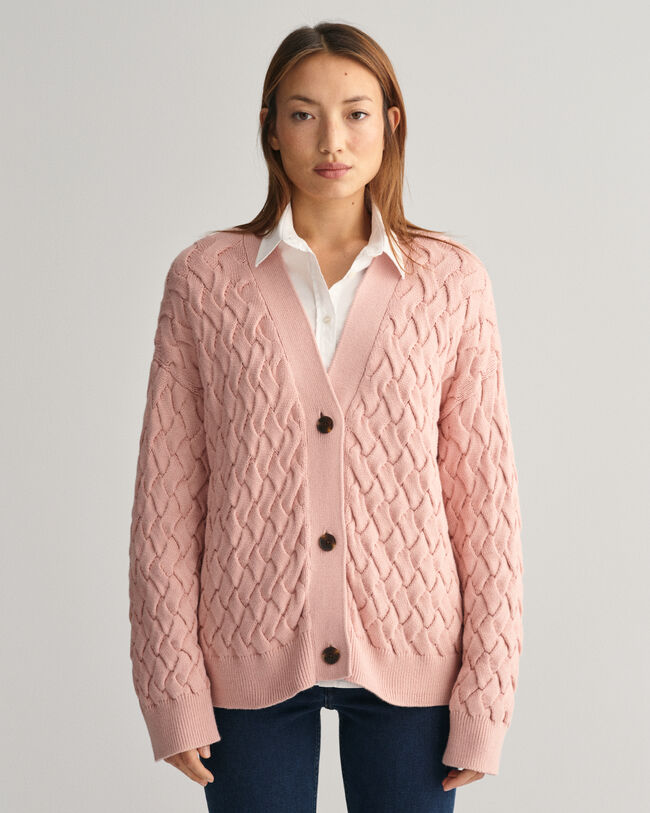 Textured Cotton Cardigan