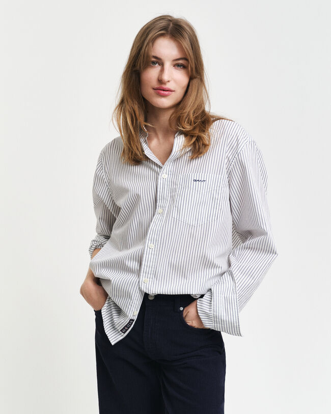 Regular Fit Striped Poplin Shirt