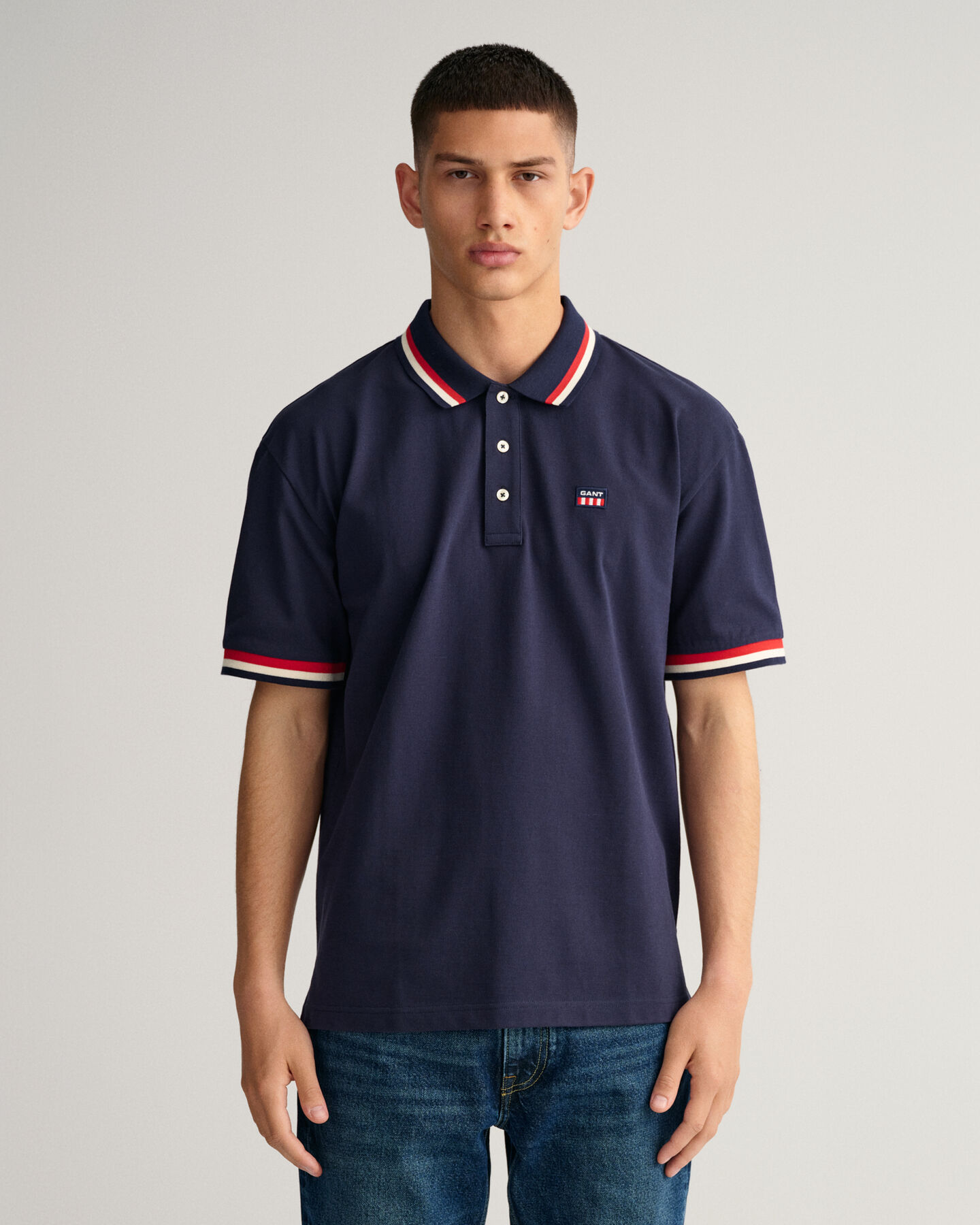 Retro Flag Piqu&eacute; Polo Shirt