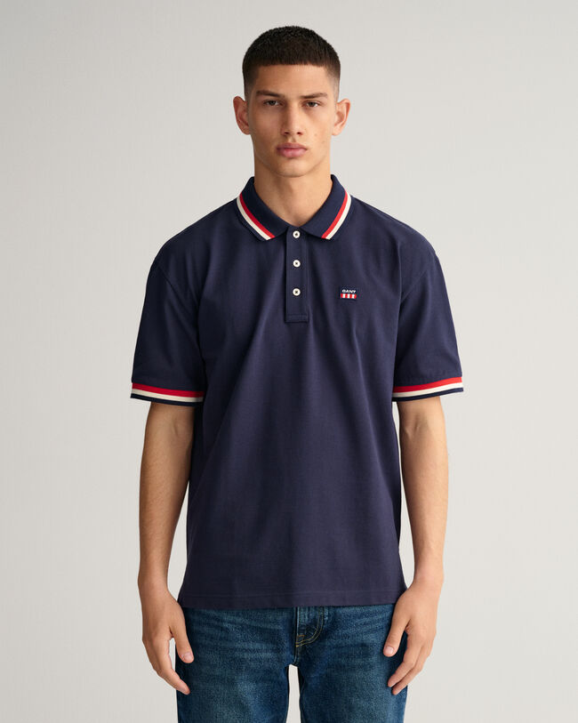 Retro Flag Piqu&eacute; Polo Shirt