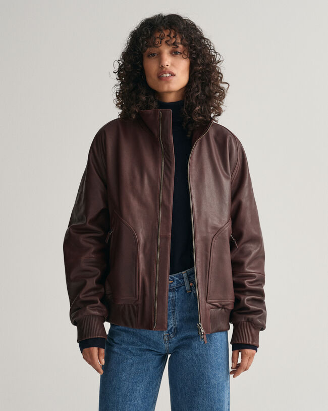 Leather Bomber Jacket