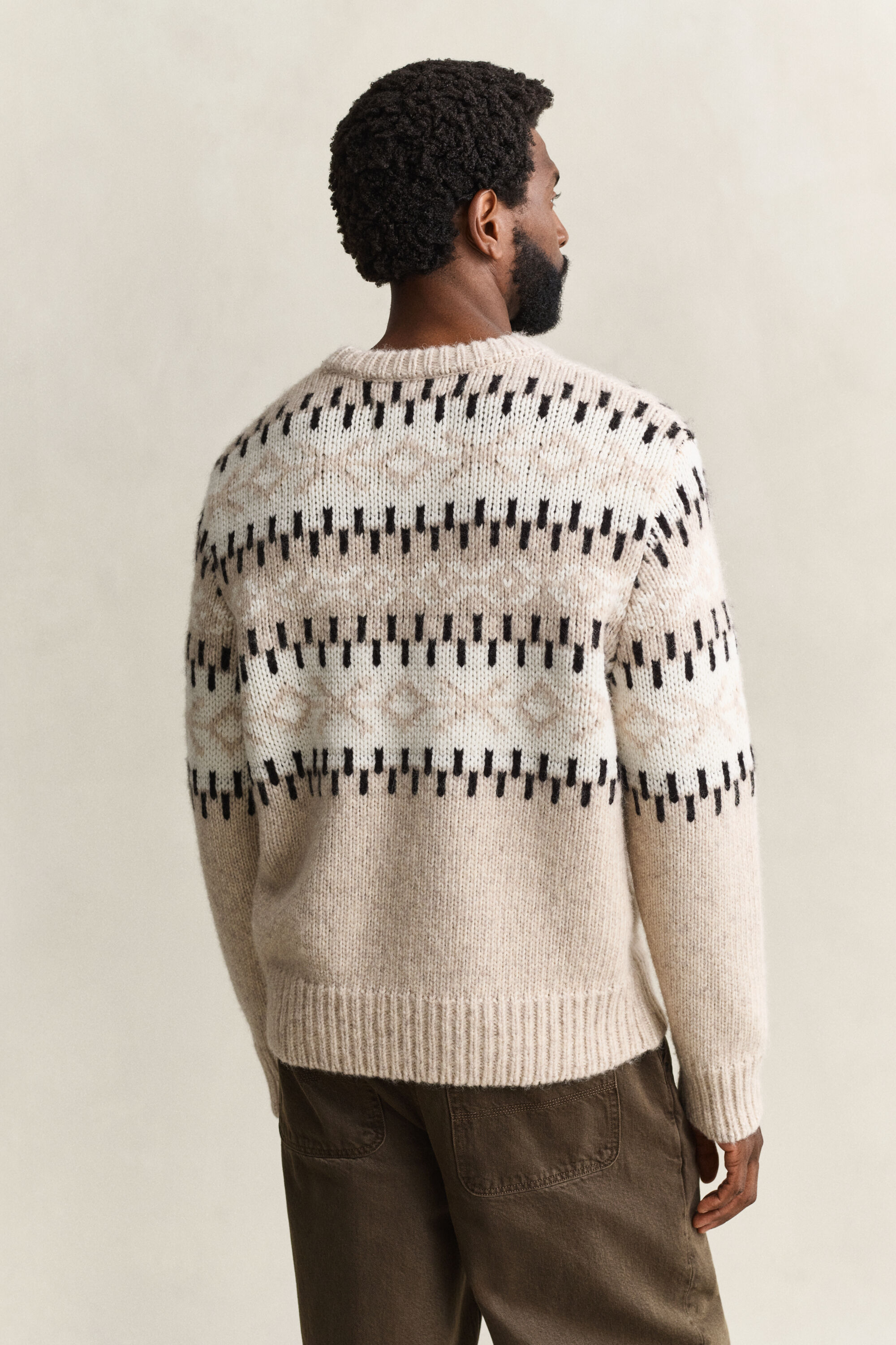 Alpaca Wool Blend Jacquard Sweater