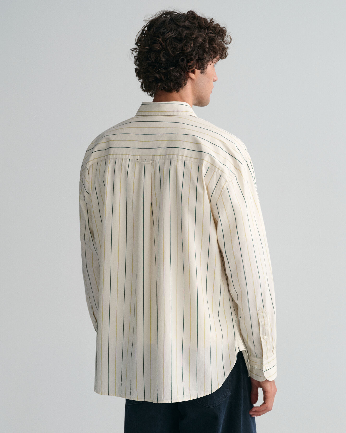 Oversized Striped Compact Poplin Shirt
