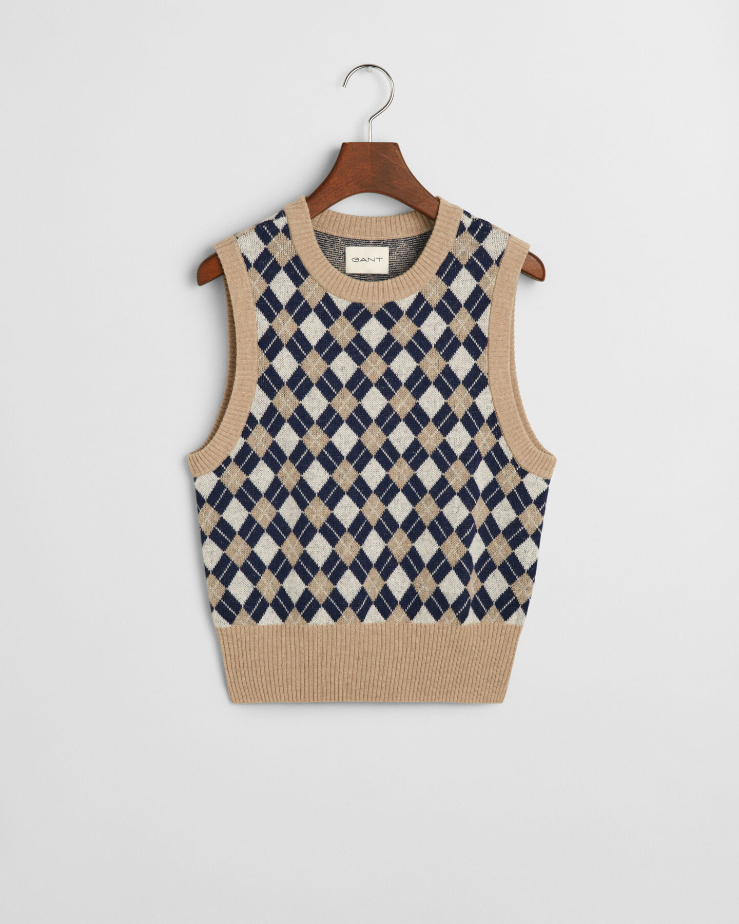 Argyle Crew Neck Sweater Vest