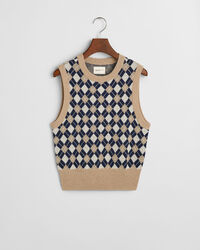 Argyle Crew Neck Sweater Vest