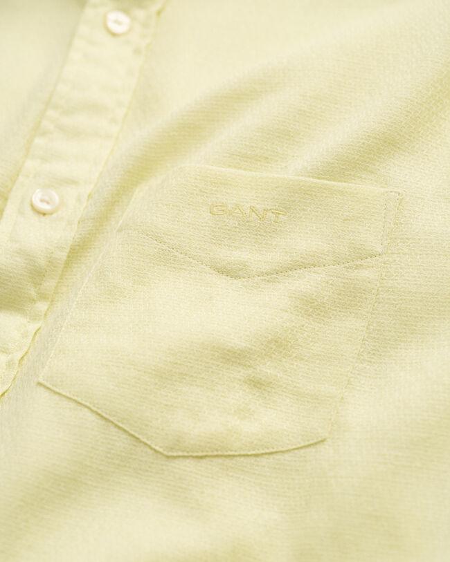 Regular Fit Textured Cotton Linen Shirt