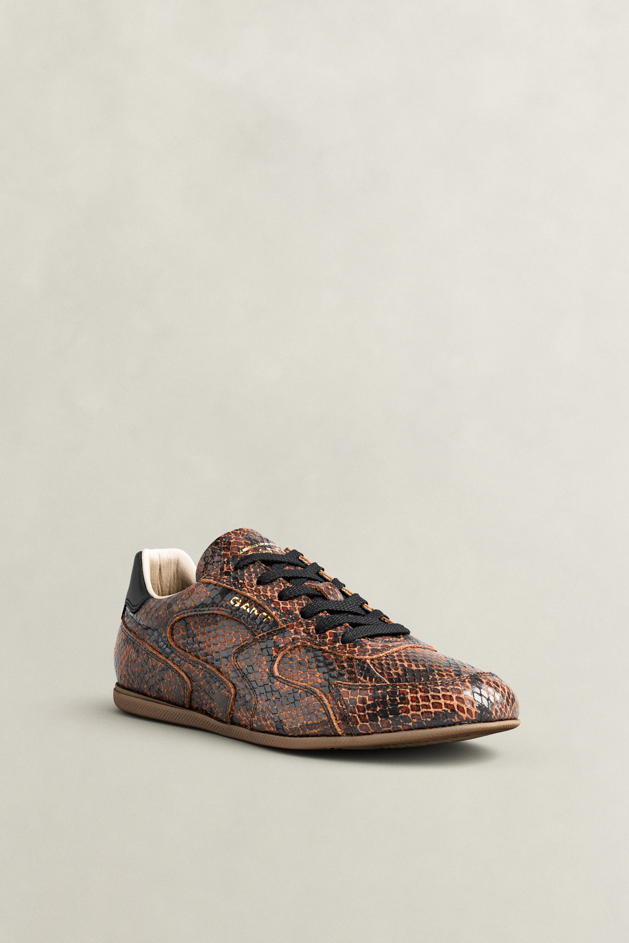 Sperly Snake-Effect Leather Sneakers