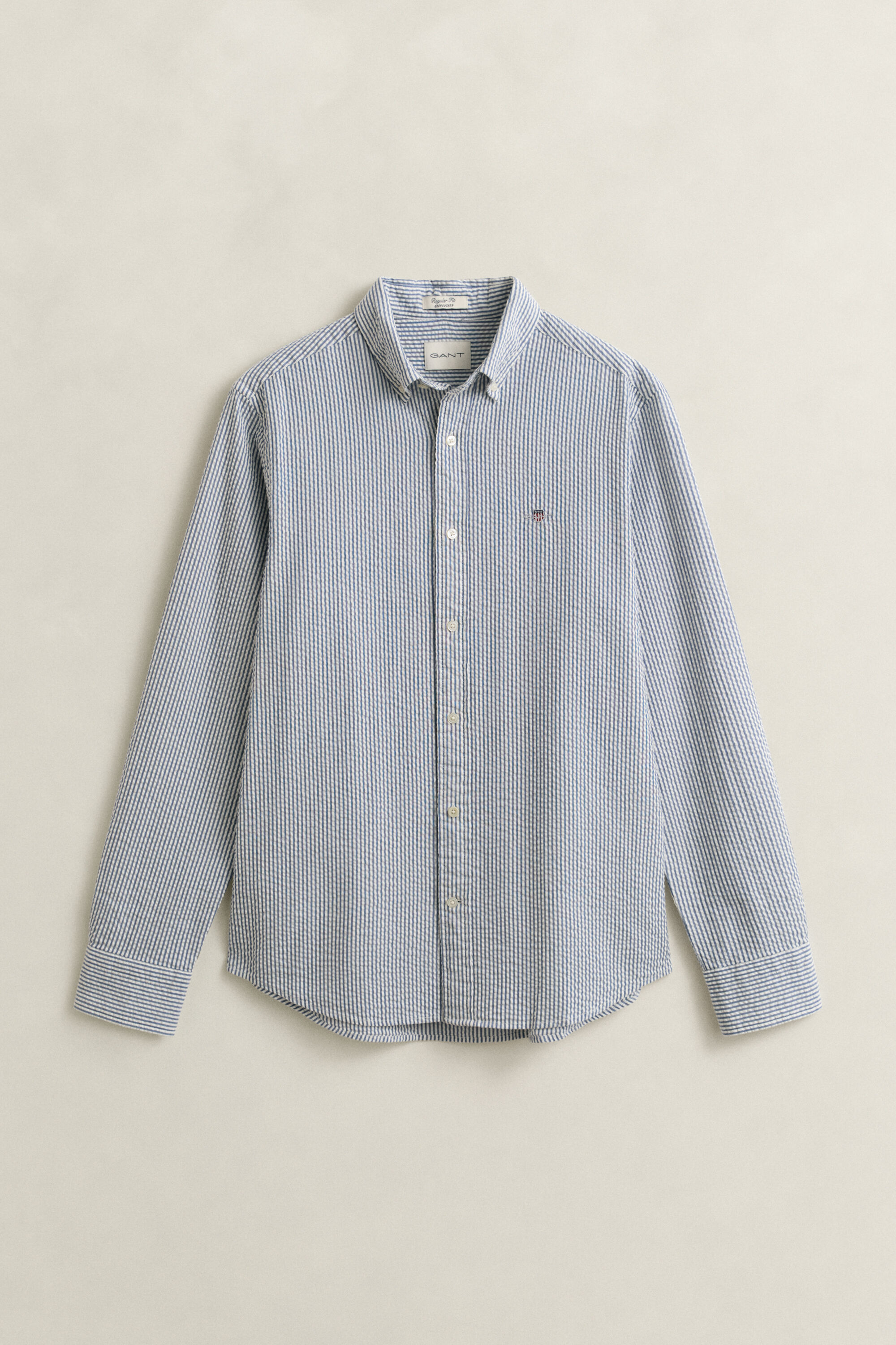 Regular Fit Striped Seersucker Shirt