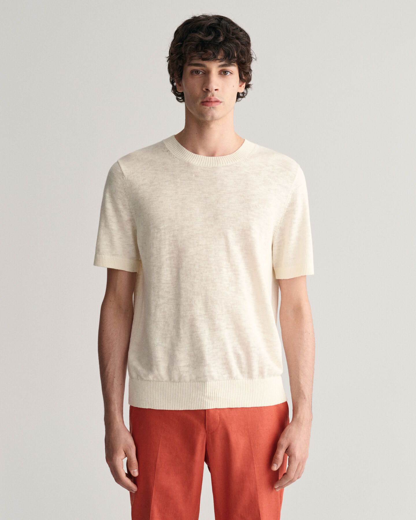 Knitted Cotton Linen T-Shirt