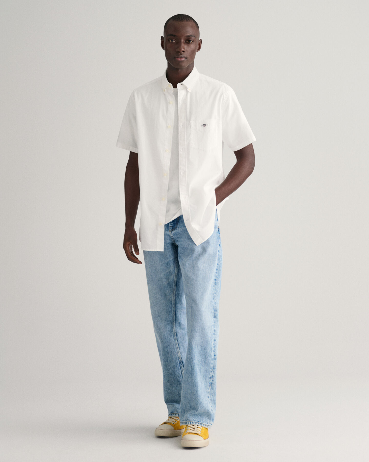 Regular Fit Cotton Linen Short Sleeve Shirt