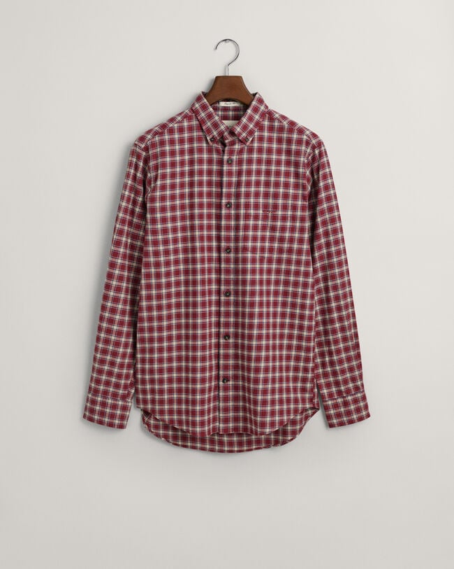 Regular Fit Micro Tartan Flannel Shirt