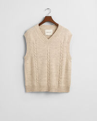 Cable Knit V-Neck Vest