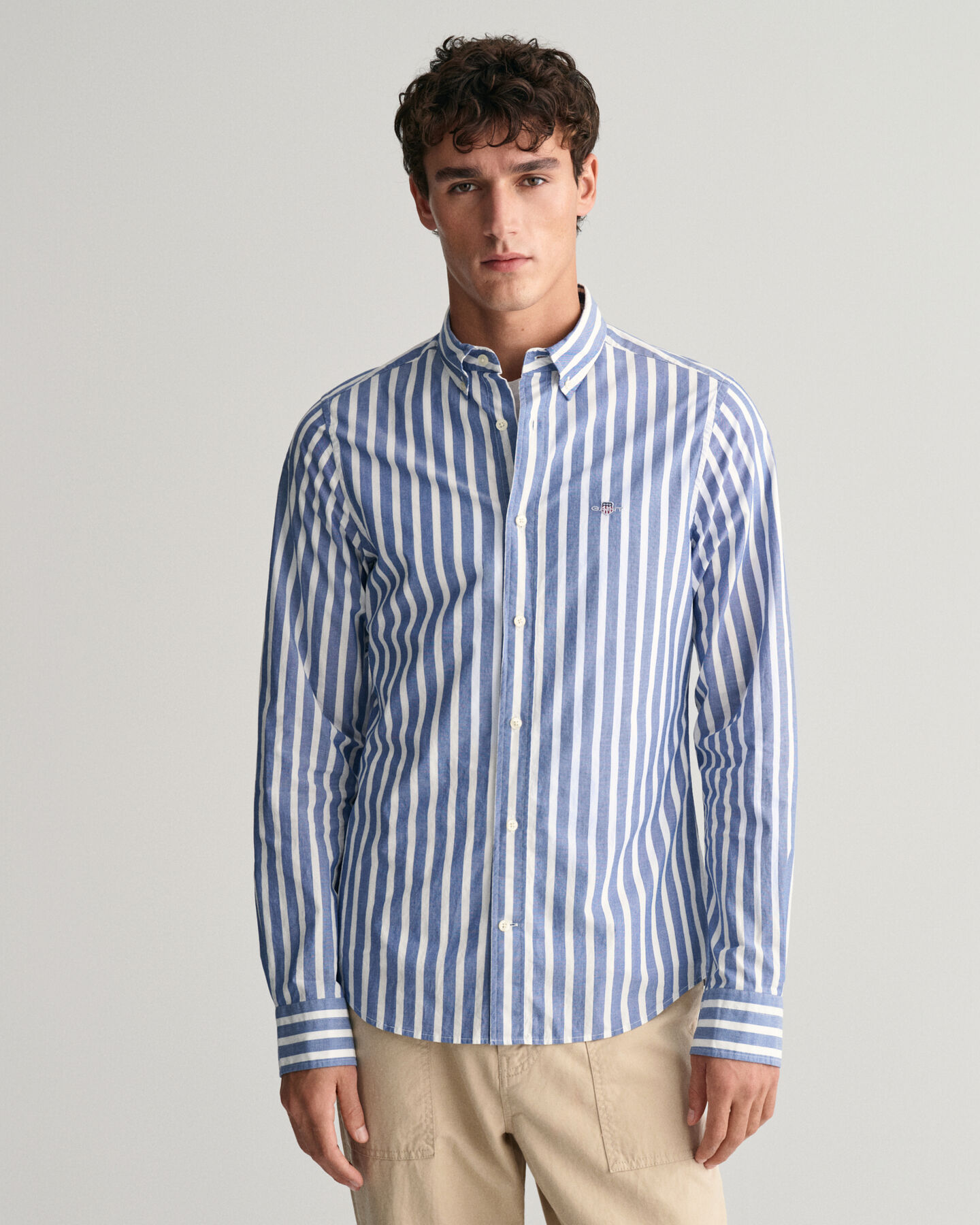 Regular Fit Wide Striped Poplin Shirt