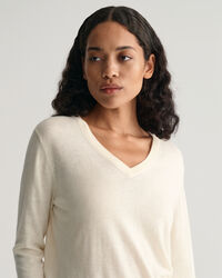Fine Knit V-Neck Sweater
