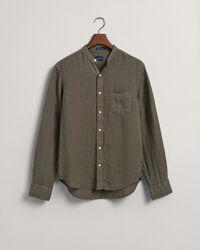 Regular Fit Garment-Dyed Linen Shirt