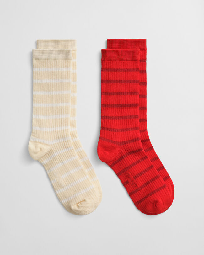 2-Pack Metallic Striped Socks Gift Box