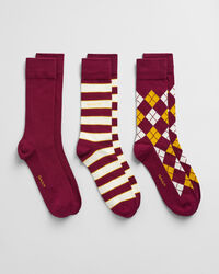 3-Pack Argyle & Striped Socks
