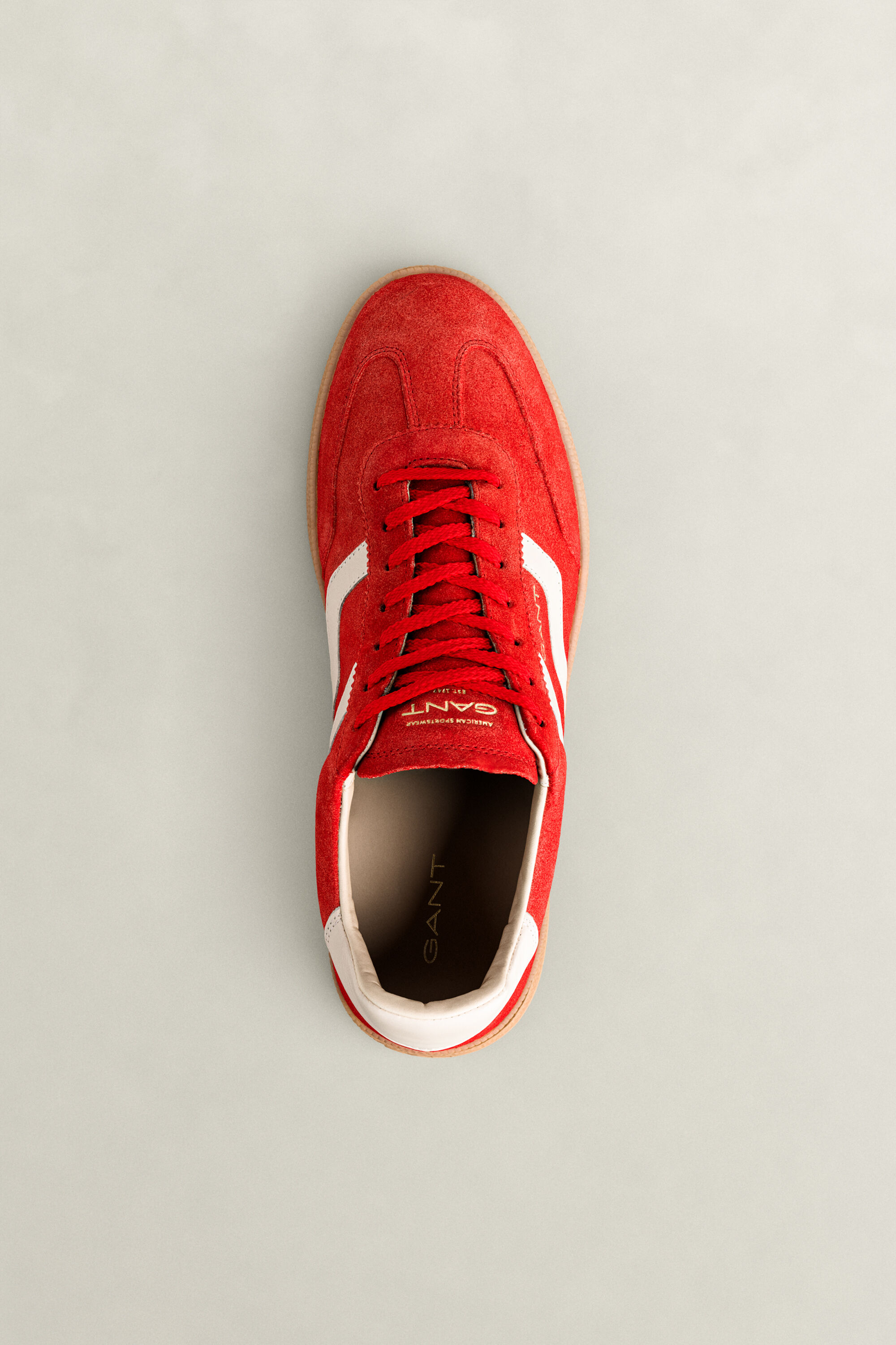 Cuzmo Suede Sneakers — BRICK RED