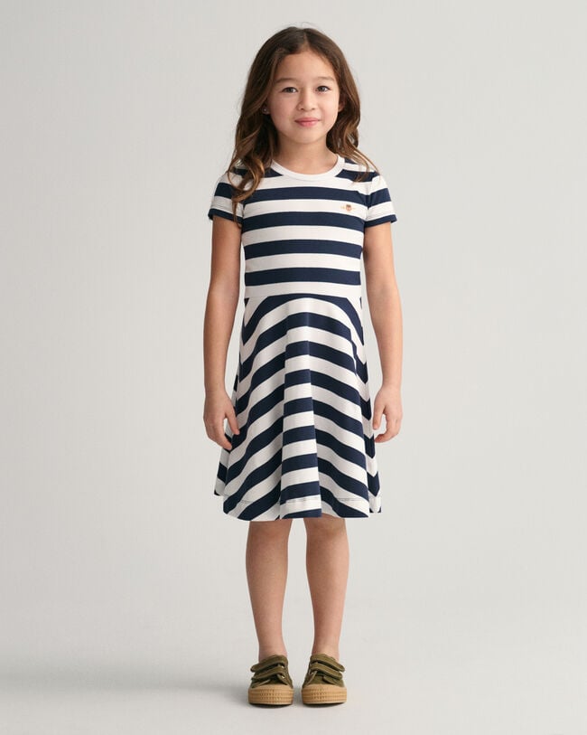 Girls Striped Spin Dress